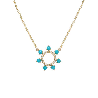 Open Circle Turquoise Necklace