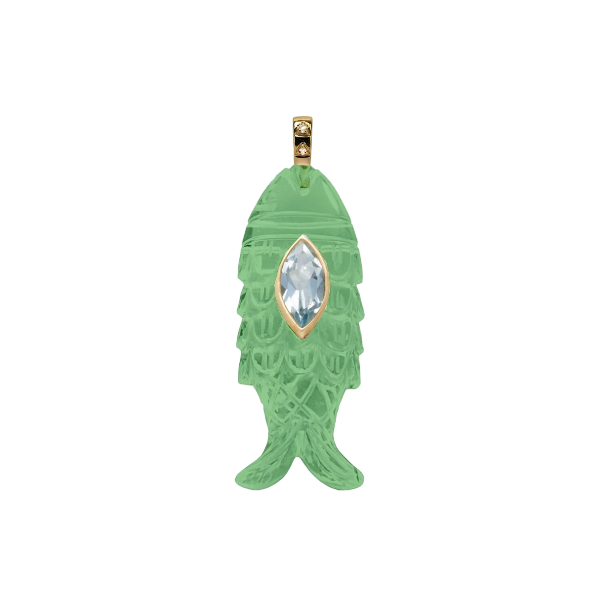 Fish Charm/ Chrysoprase