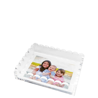 CLEAR SCALLOP PHOTO TRAY