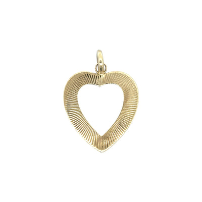 Fluted Outline Heart Charm