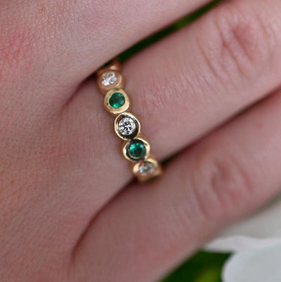 Emerald and Diamond Primrose Band