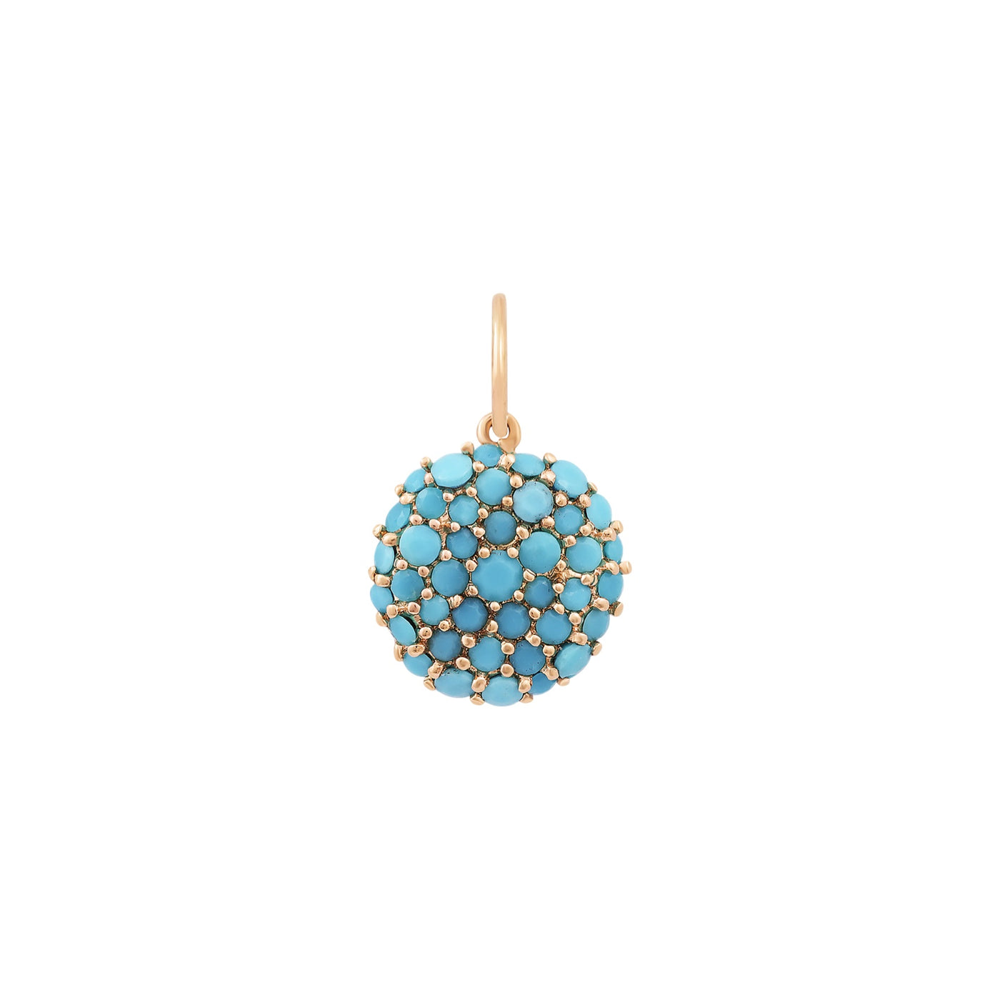 Turquoise Button Charm