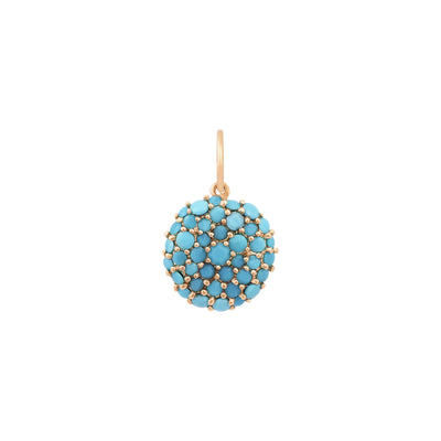 Turquoise Button Charm