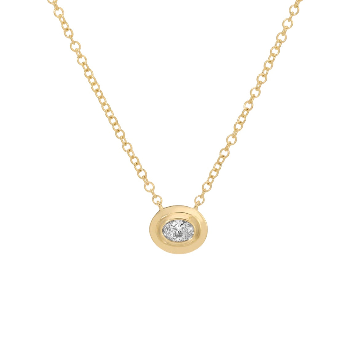 Oval Diamond Necklace
