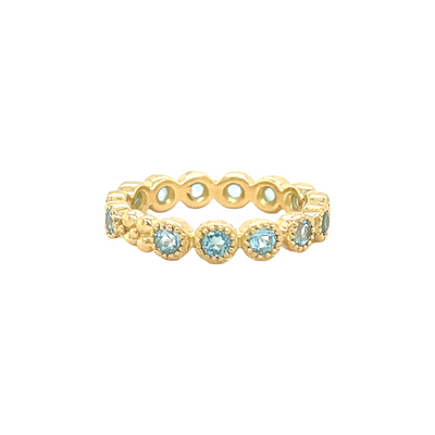 Blue Topaz Jasmine Band/ 18k Gold