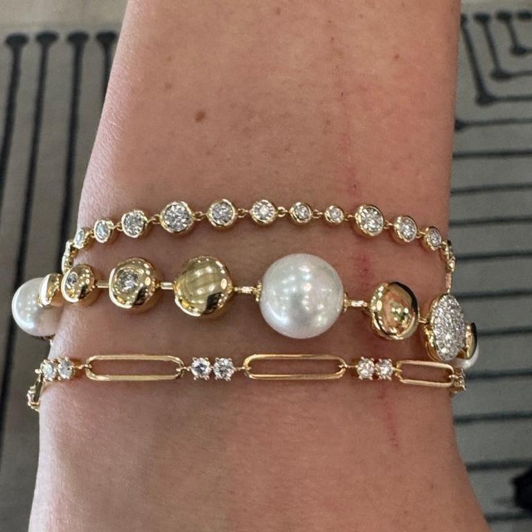 Pearl and Diamond Bracelet