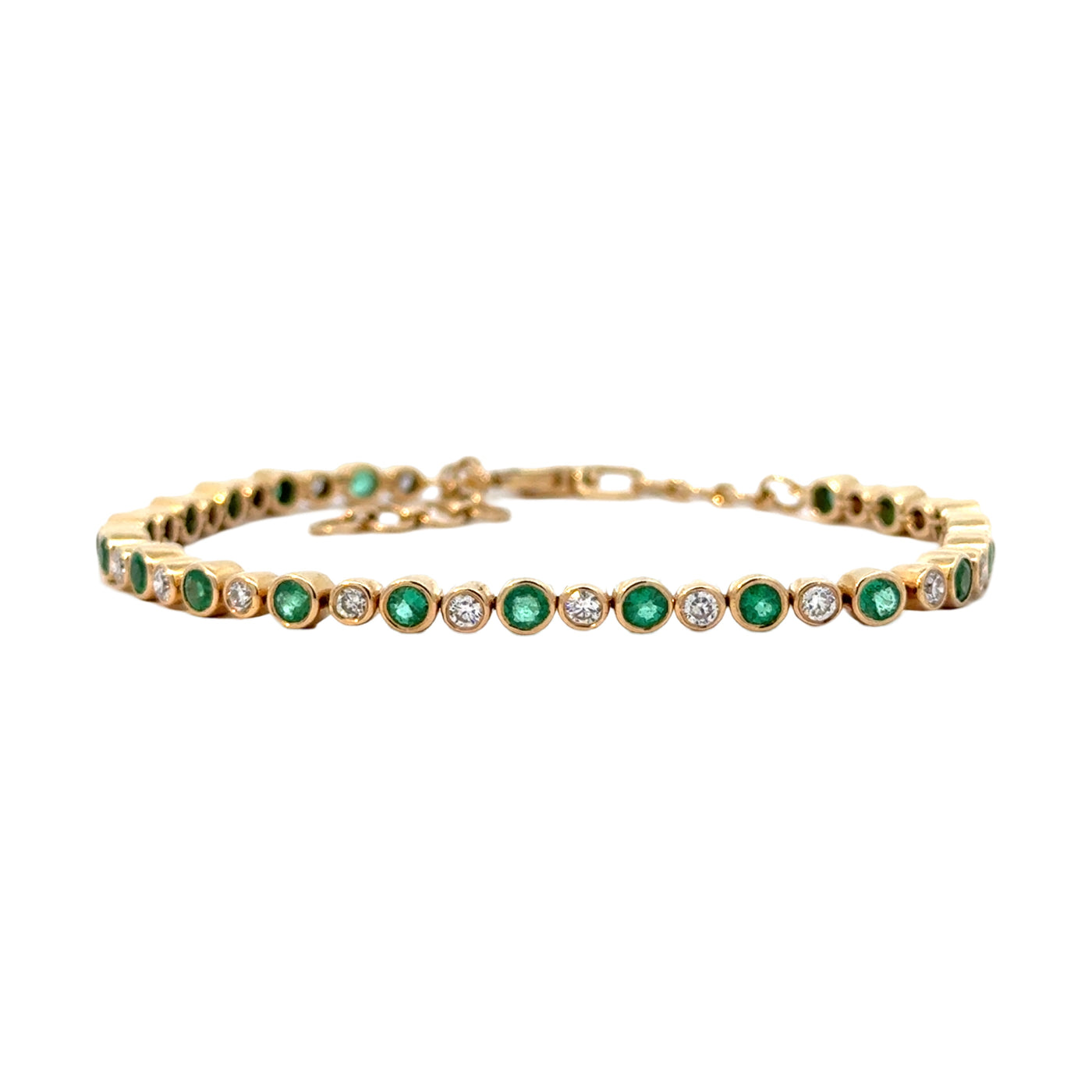 Emerald & Diamond Tennis Bracelet