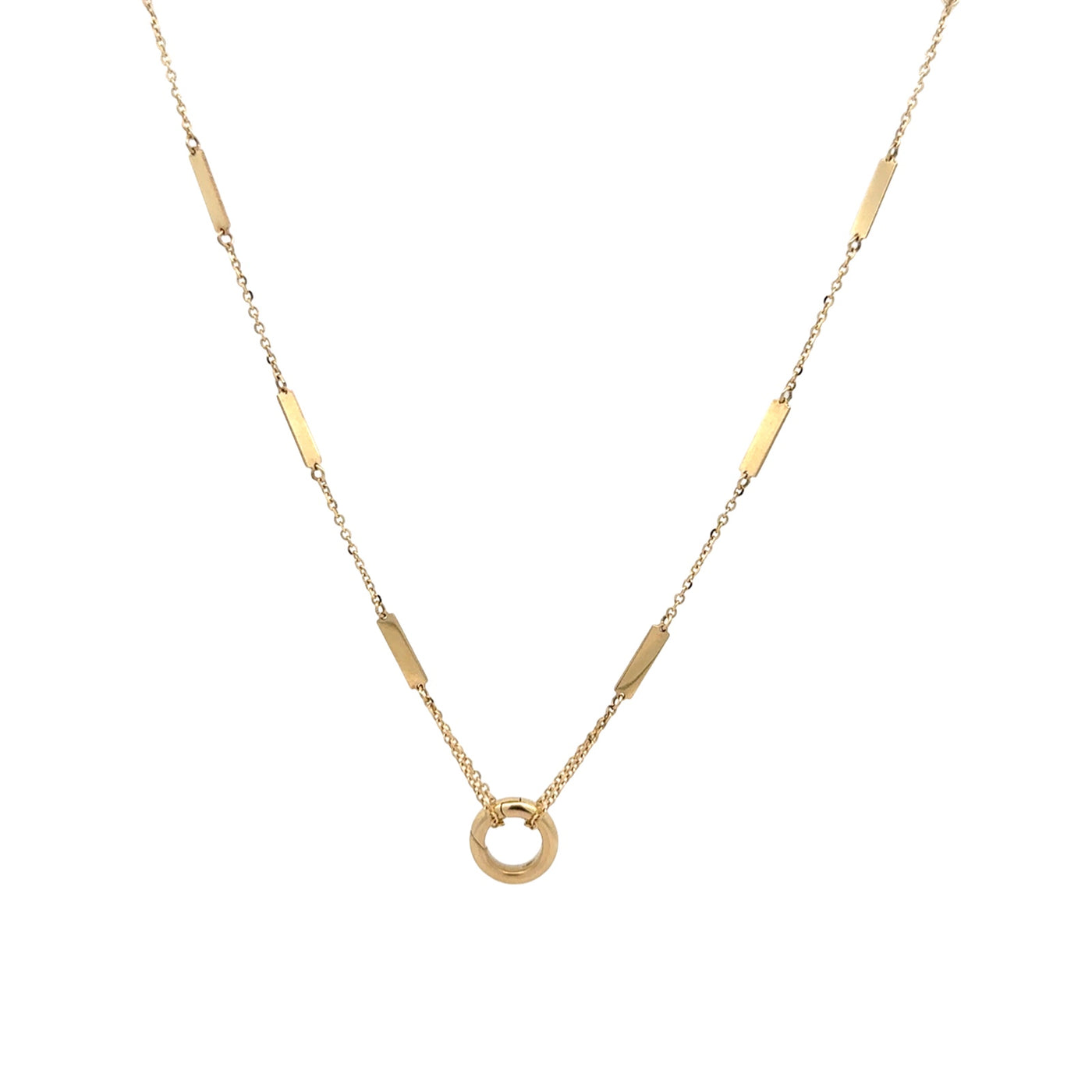 Gold segment and Carabiner Necklace