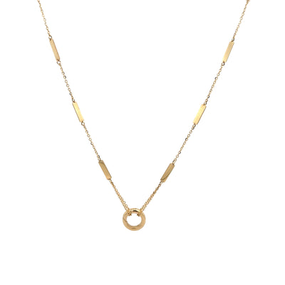 Gold segment and Carabiner Necklace