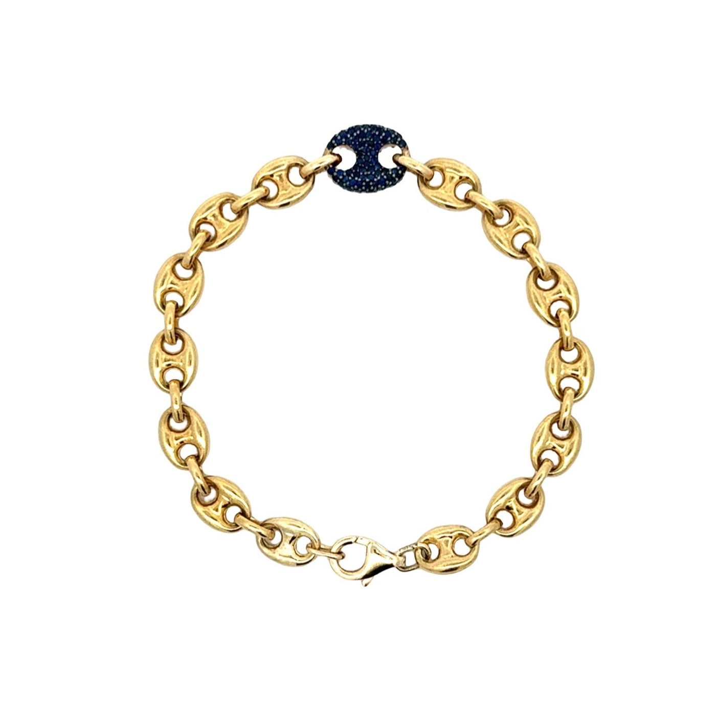 Mariner & Blue Sapphire Link Bracelet