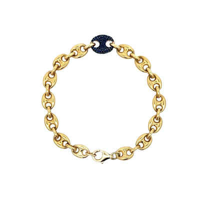 Mariner & Blue Sapphire Link Bracelet