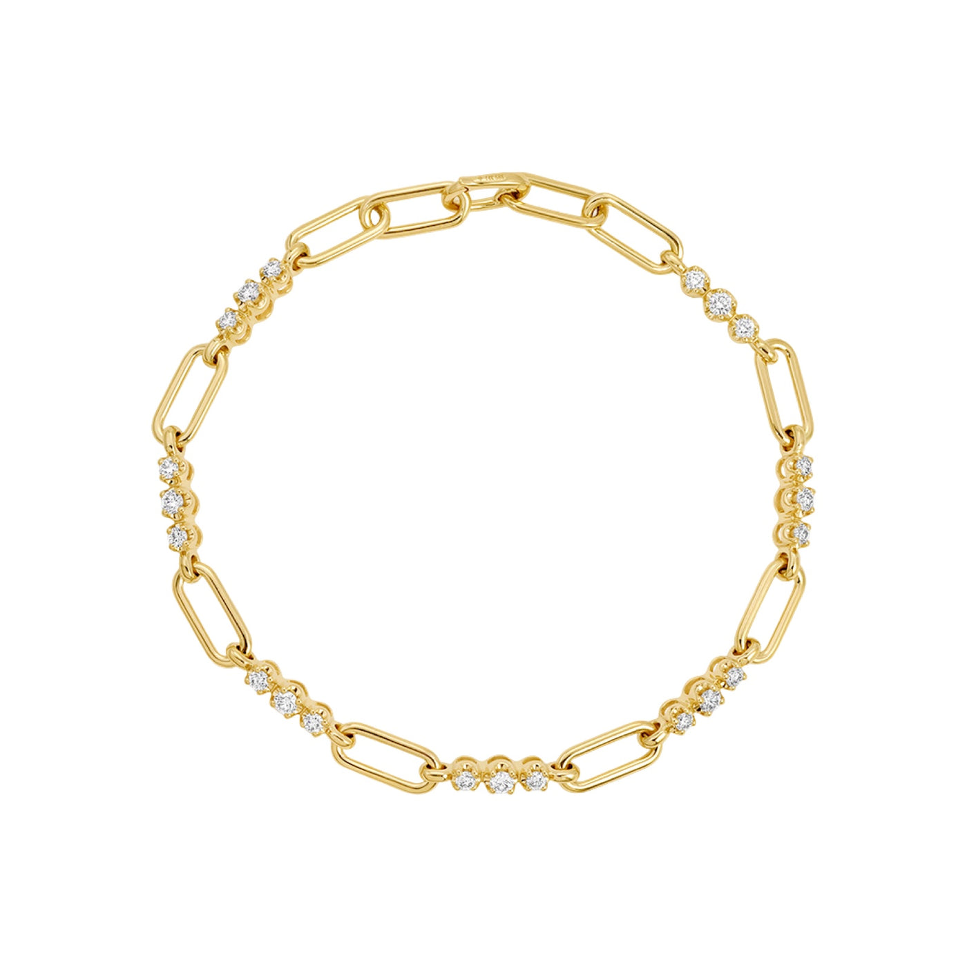 Diamond Paperclip Bracelet