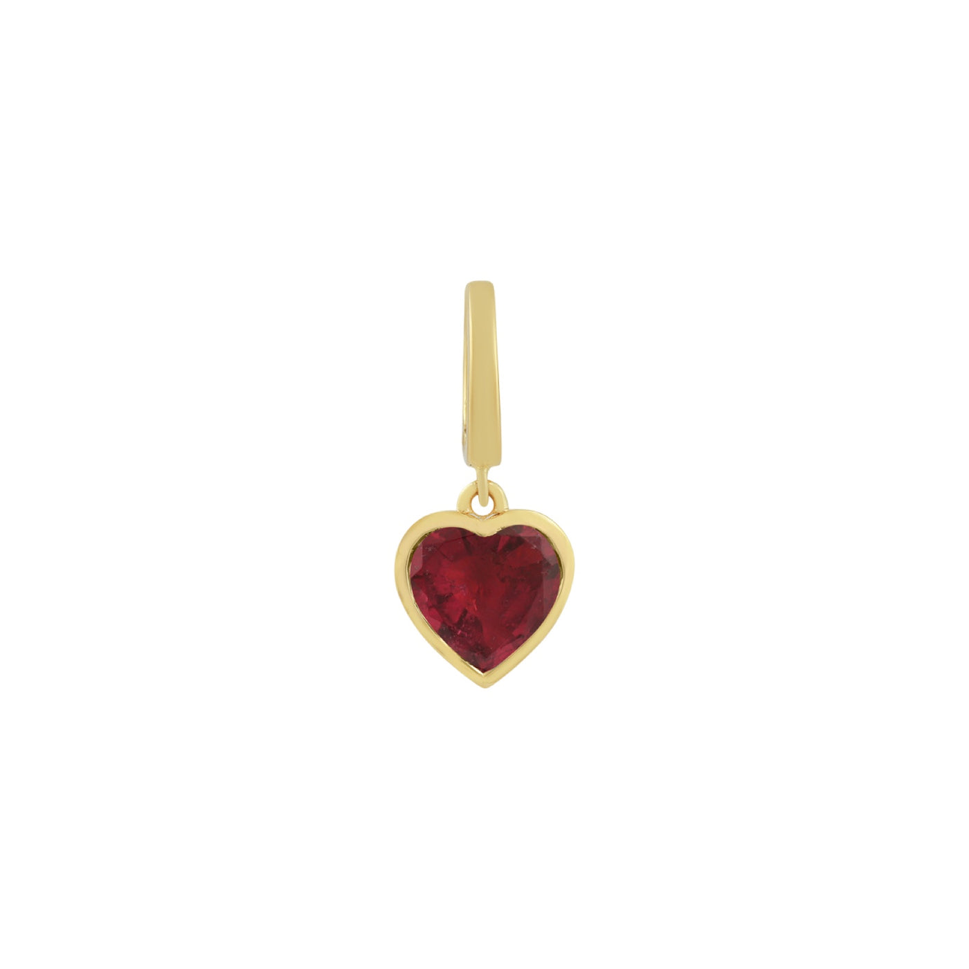 Pink Tourmaline Heart Charm