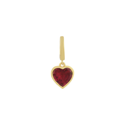 Pink Tourmaline Heart Charm