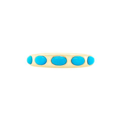 Sleeping Beauty Oval Turquoise Nomad Ring
