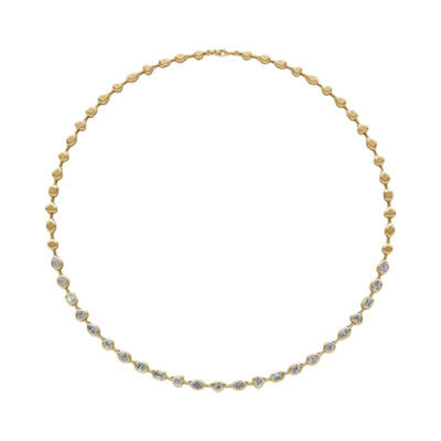 Multi Shape Diamond Bezel Tennis Necklace