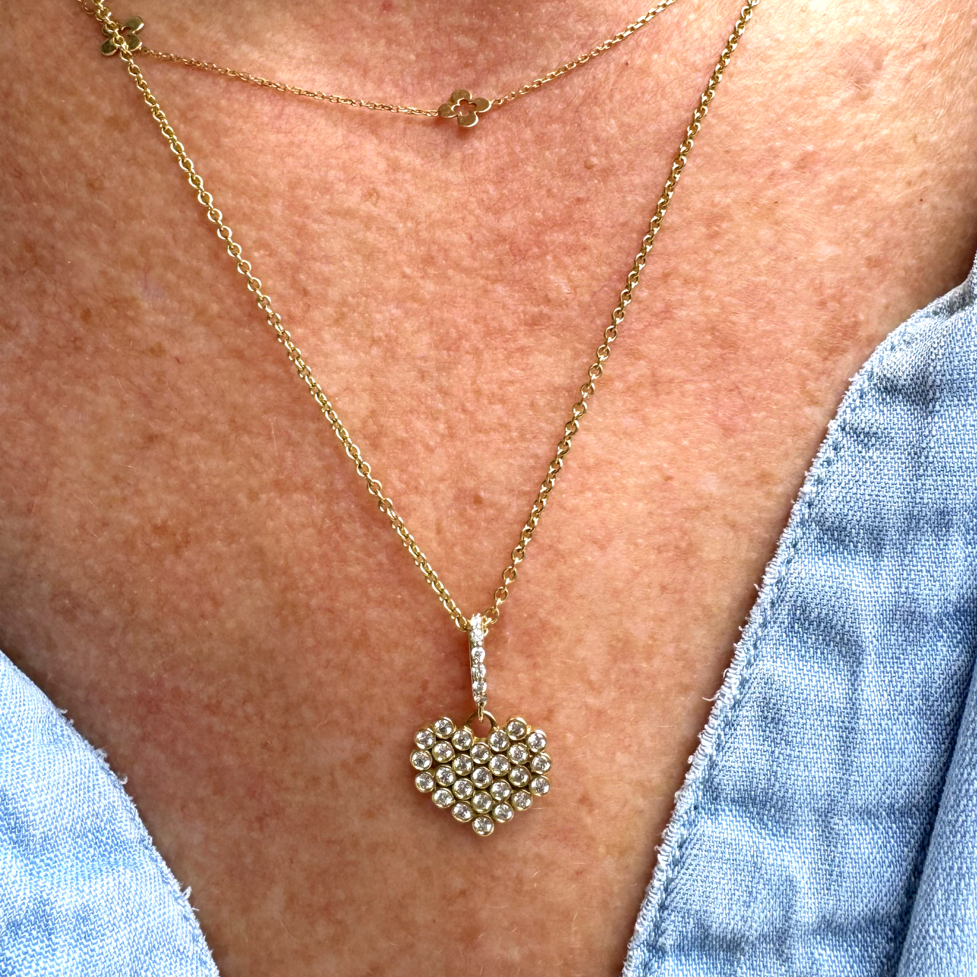 Cluster Heart with Diamonds