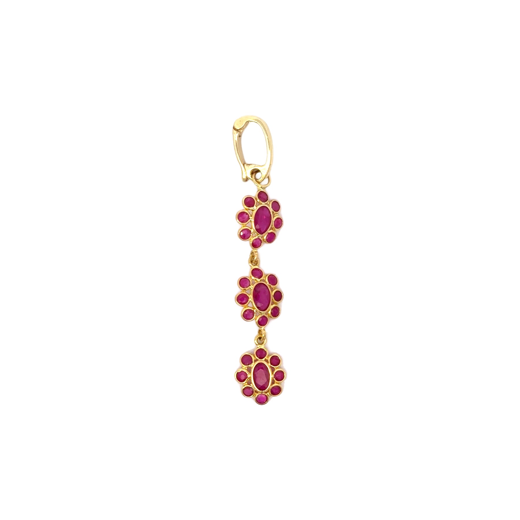 Sig Ruby Triple Ruby Flower Charm – Lauren Sigman Collection