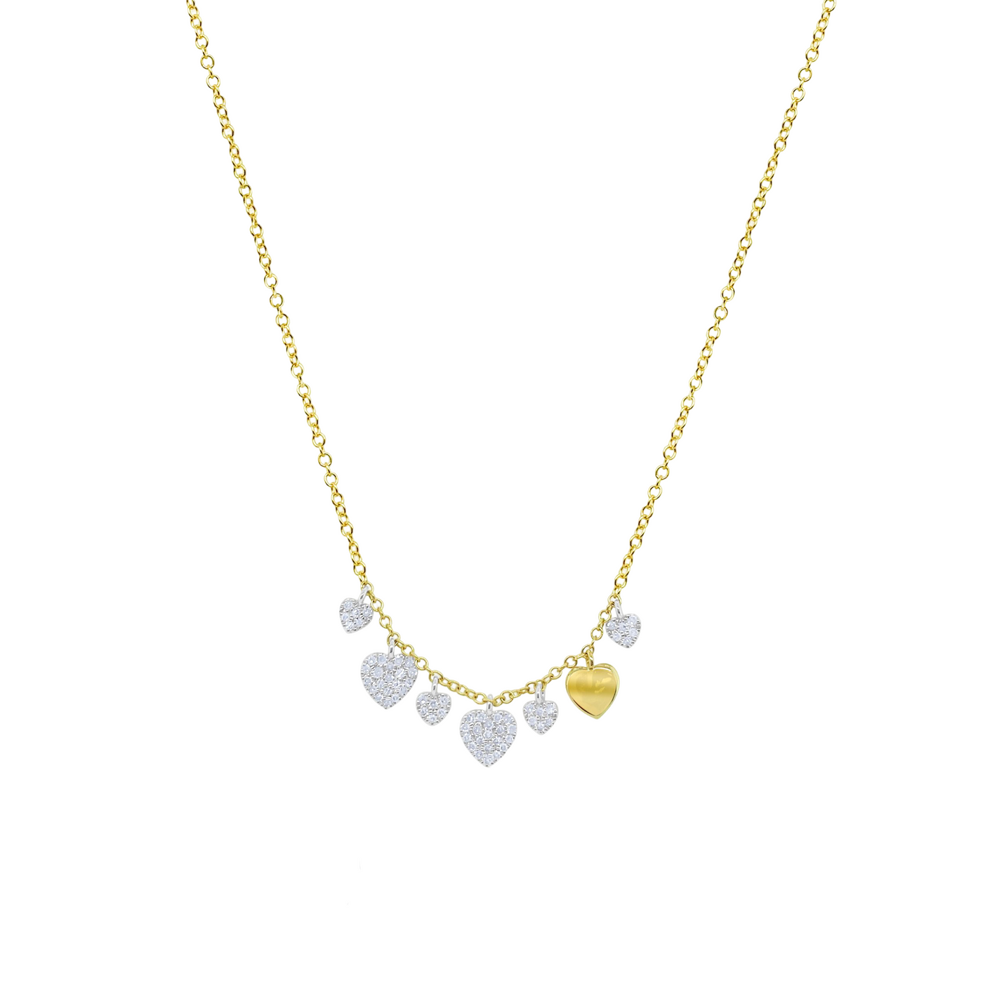 Confetti Diamond Heart Necklace