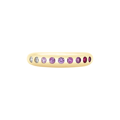 Pink Ombré Skinny Nomad Ring