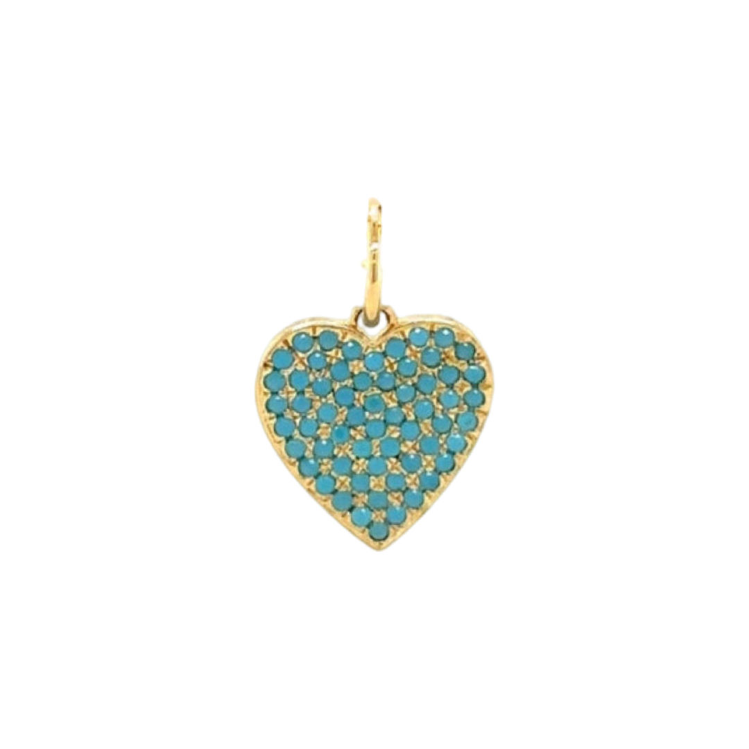 Turquoise Heart Charm