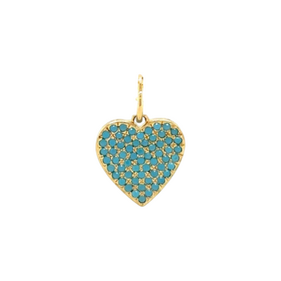 Turquoise Heart Charm