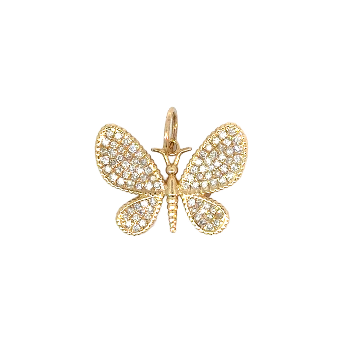 Pave Diamond Butterfly Charm