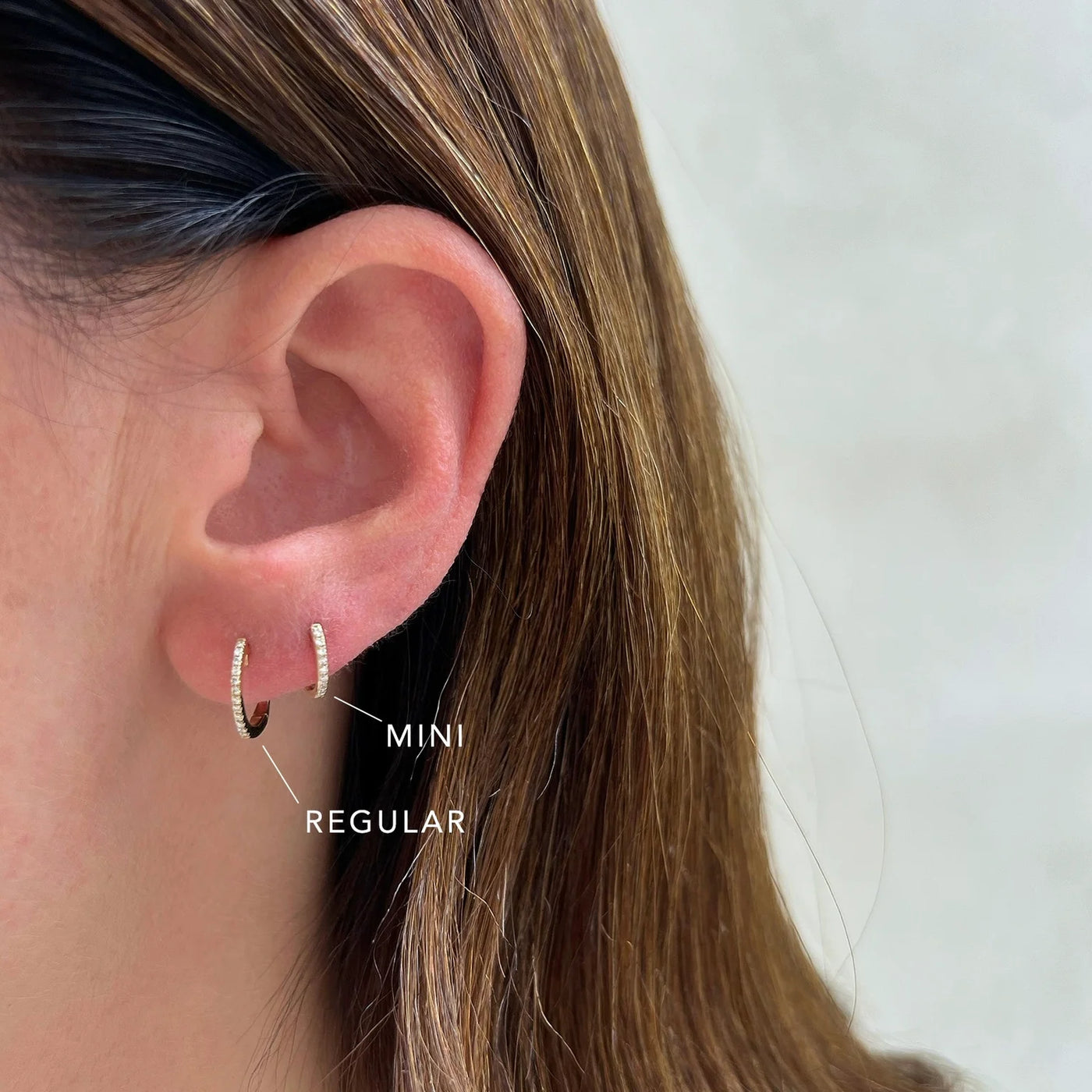 Diamond Mini Huggie Earring