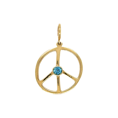 Peace Pendant with London Blue Topaz