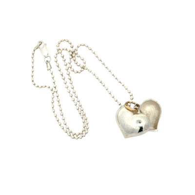 Puffy Split Heart Necklace