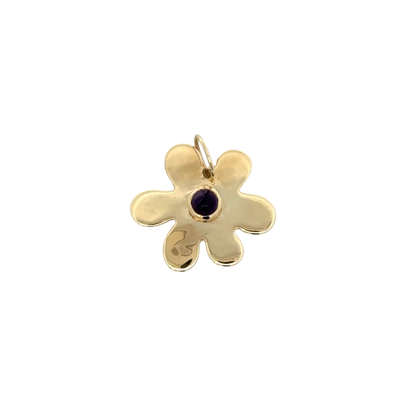 Mini Bezel Amethyst Daisy Charm