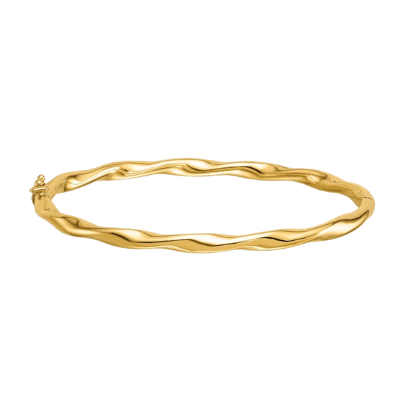 Gold Wave Bangle/4mm