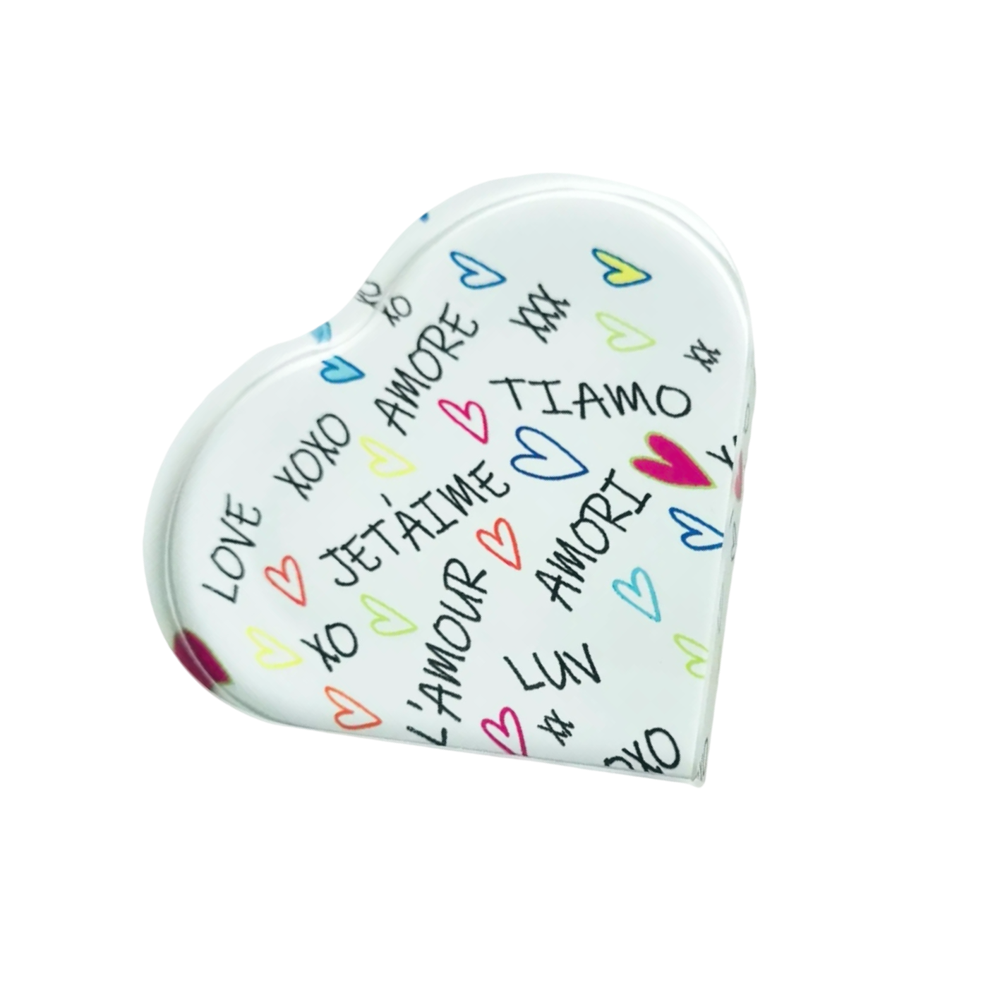 Love in Languages Heart Paperweight