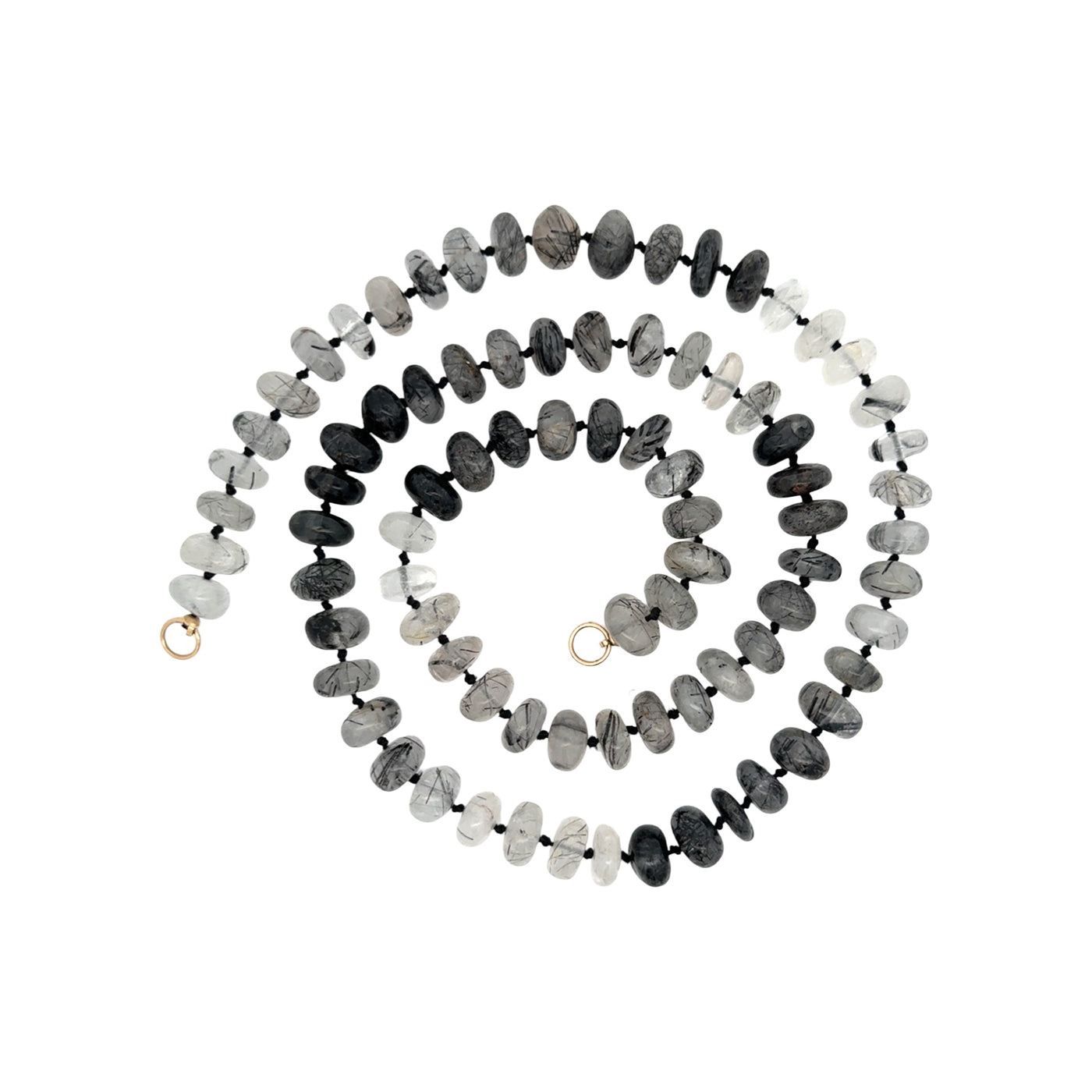 Black Tourmaline Gemstone Bead Necklace