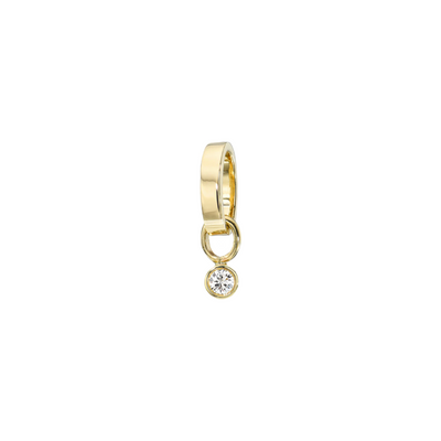 Gold Heirloom Charm with Small Diamond Bezel