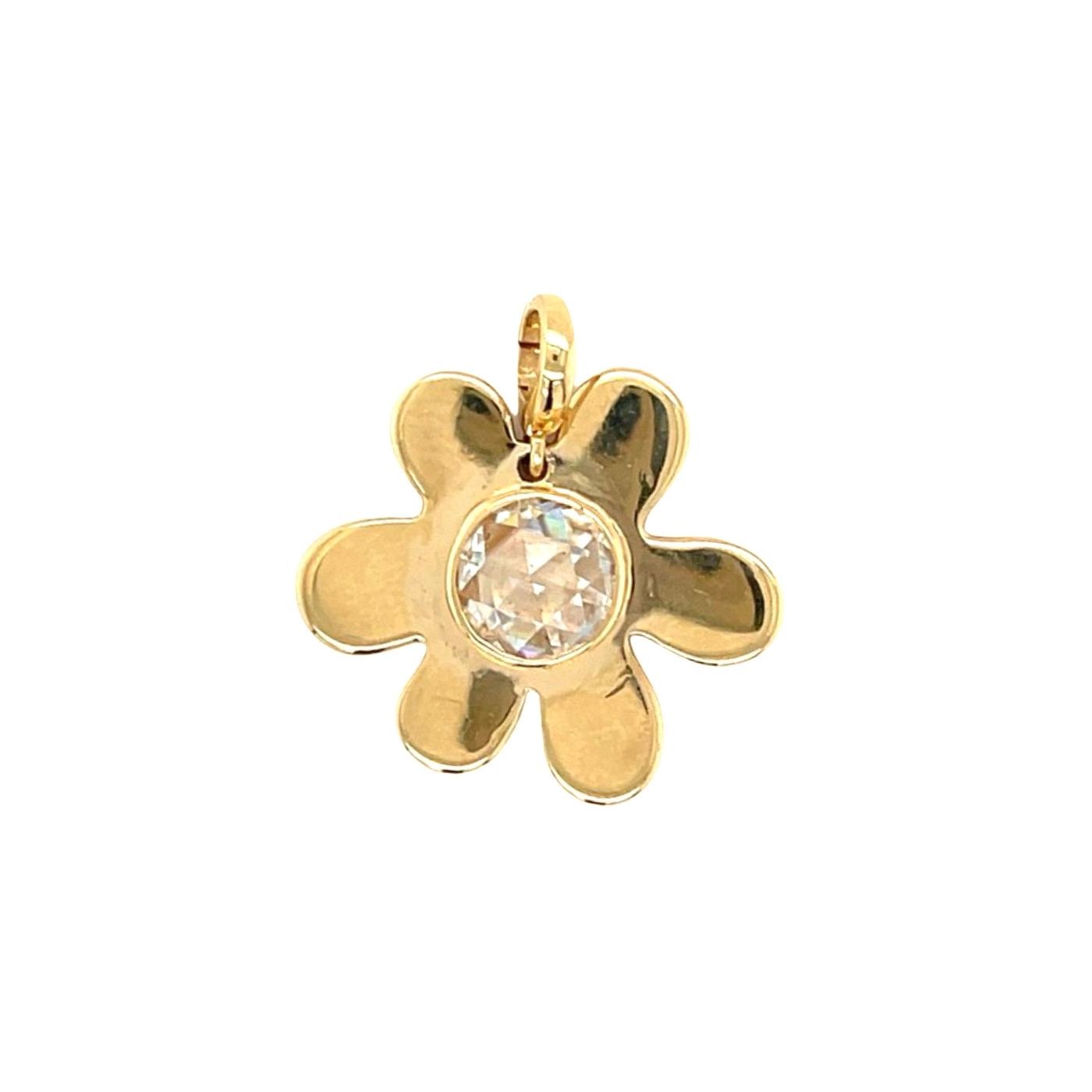 Daisy Charm with Moissanite