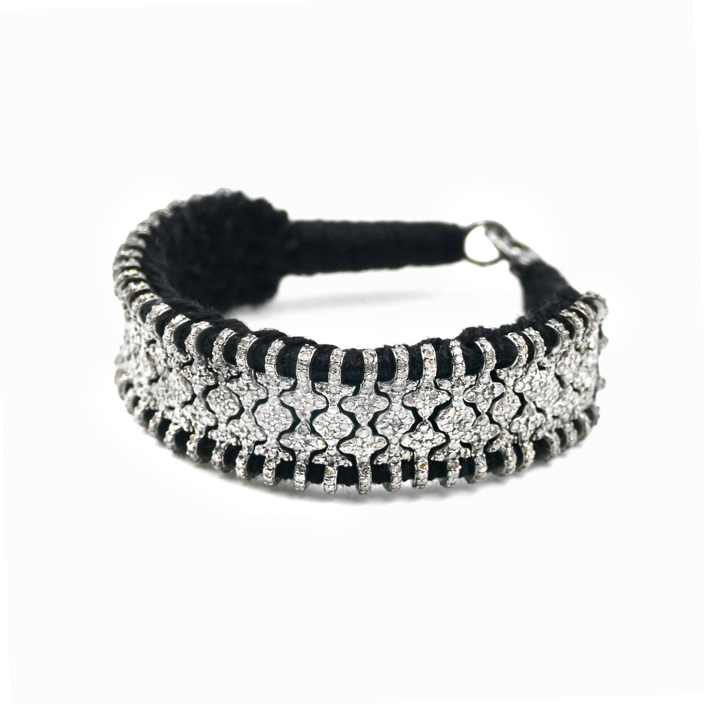 Brasilia Diamonds & Black Bracelet