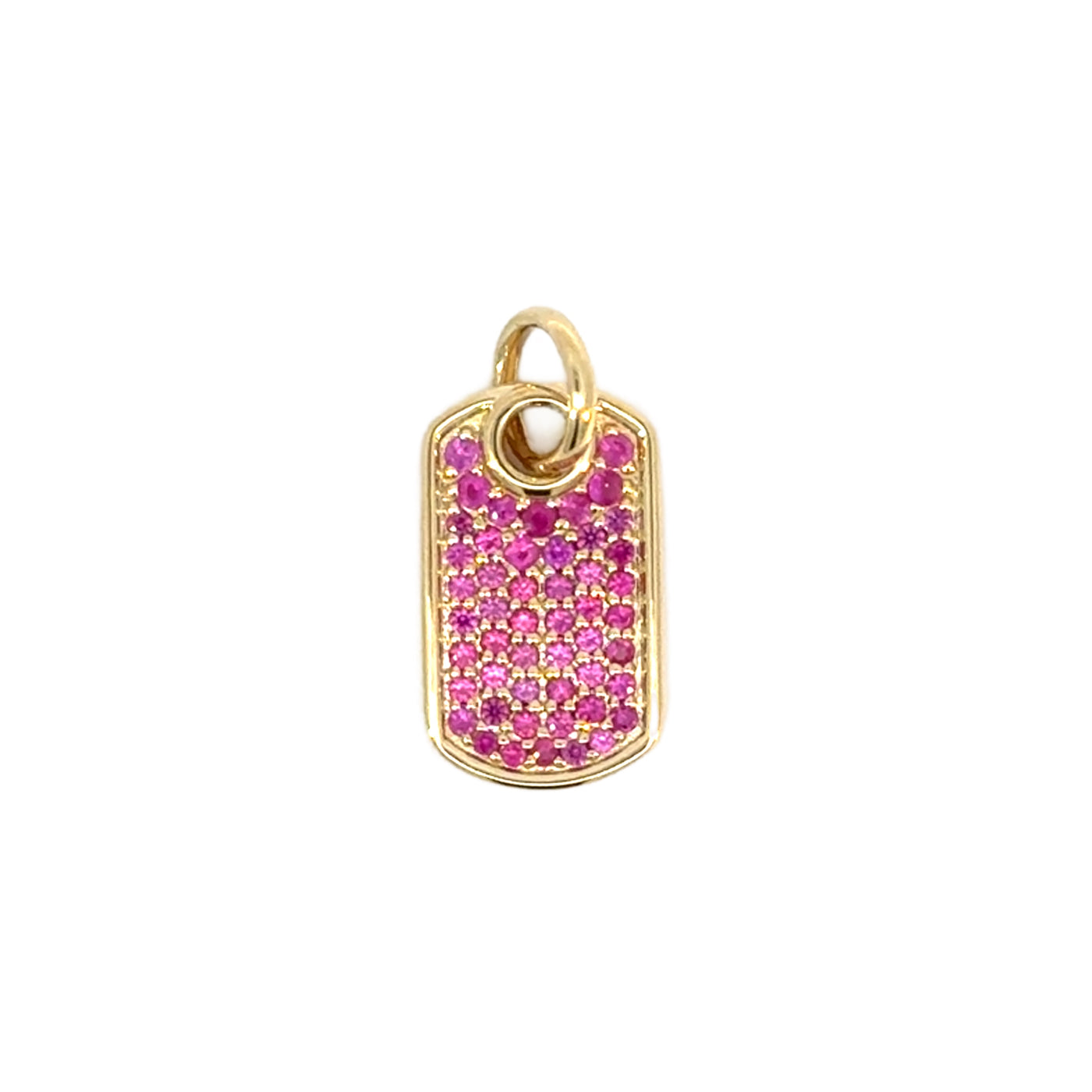 Ivy Pink Sapphire Dog Tag