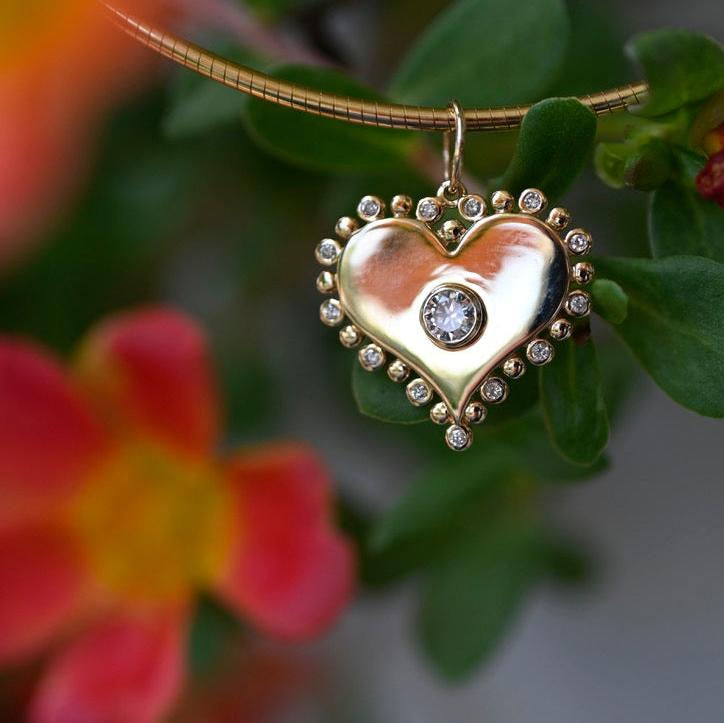 Beaded Diamond Heart