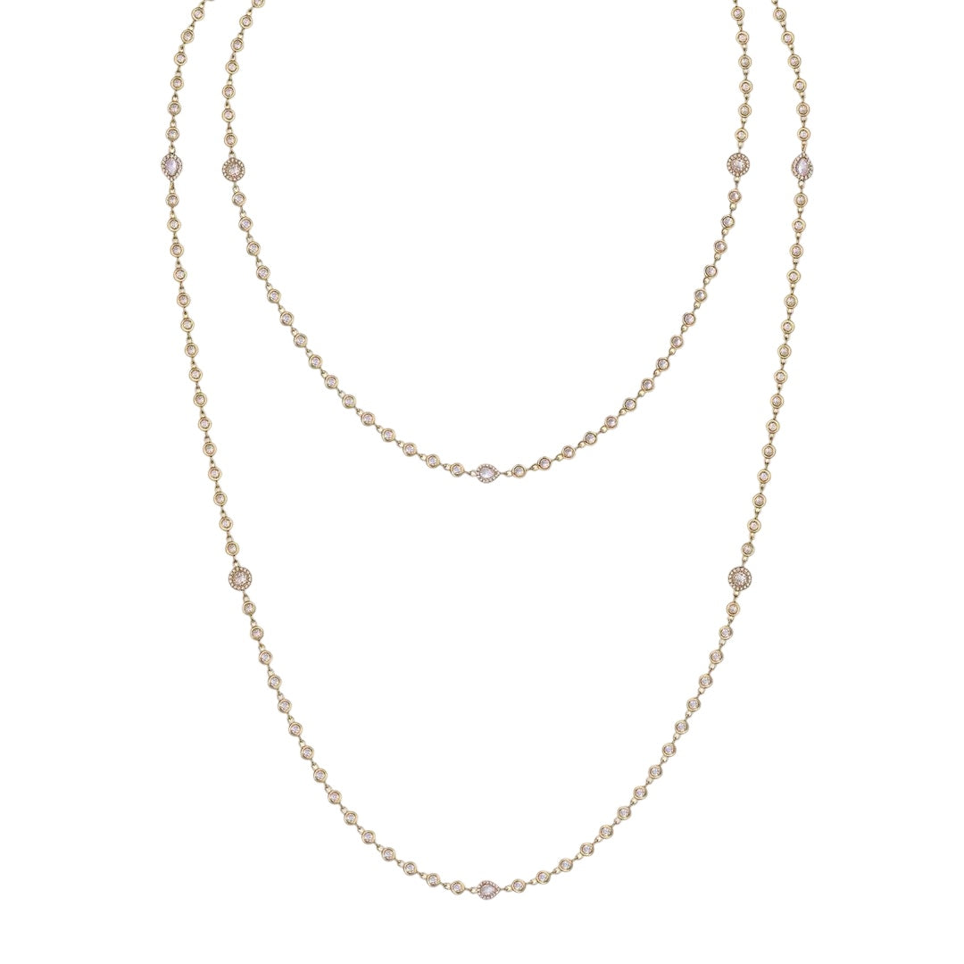 Rose Cut Diamond Chain/50"