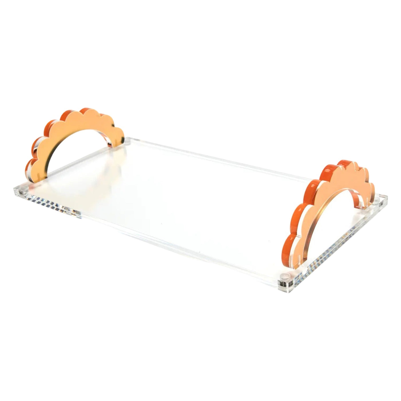 Citrine Scallop Handle Photo Tray