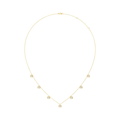 Large Diamond Confetti Bezel Necklace