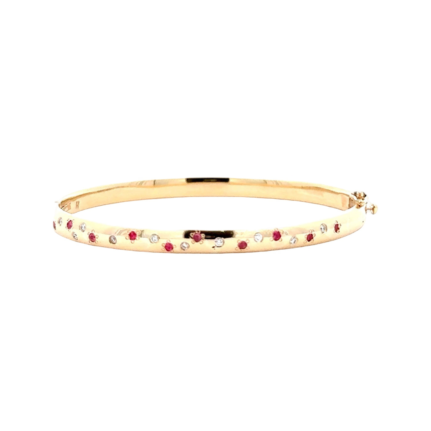 Pink Sapphire & Diamond Burst Bangle