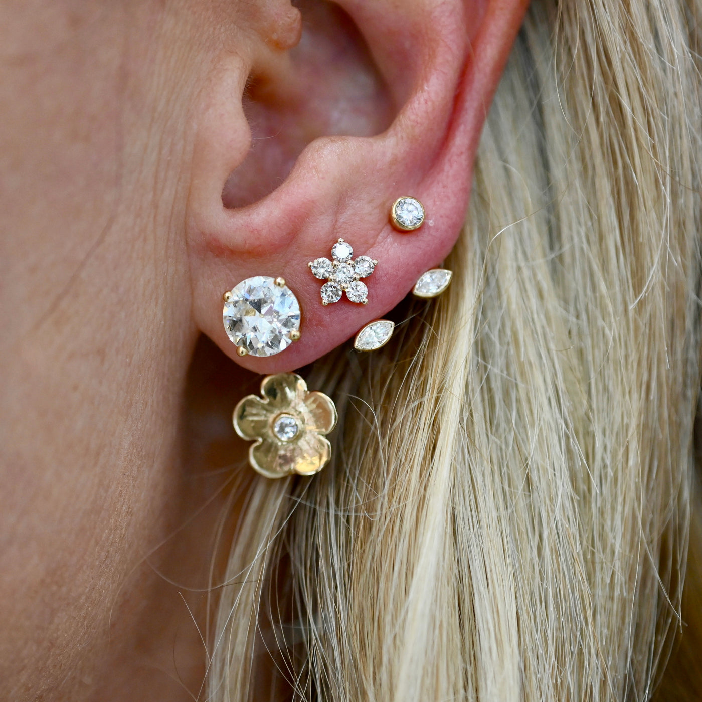 Diamond Petunia Ear Jacket