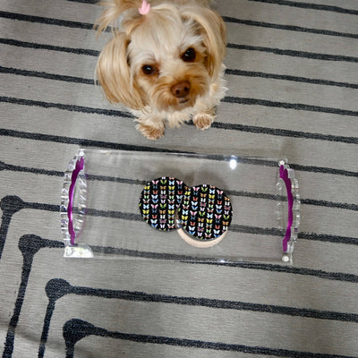 Amethyst Scallop Handle Photo Tray