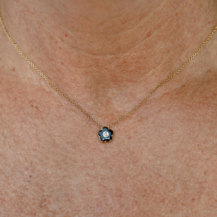 Black Flower Necklace – Lauren Sigman Collection