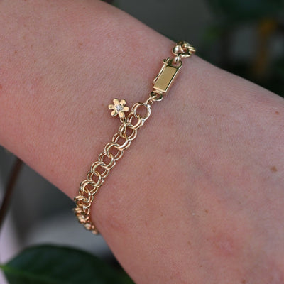 Gold Link Charm Bracelet