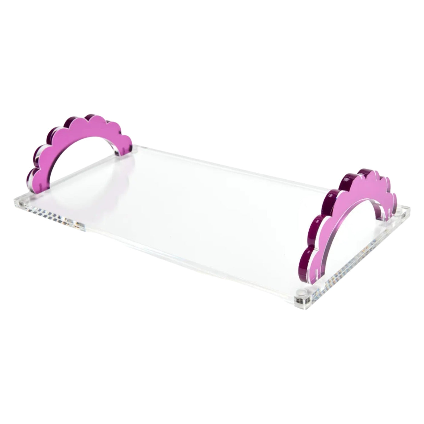 Amethyst Scallop Handle Photo Tray