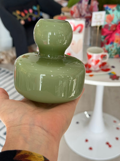 Flower Vase/ Olive Opal