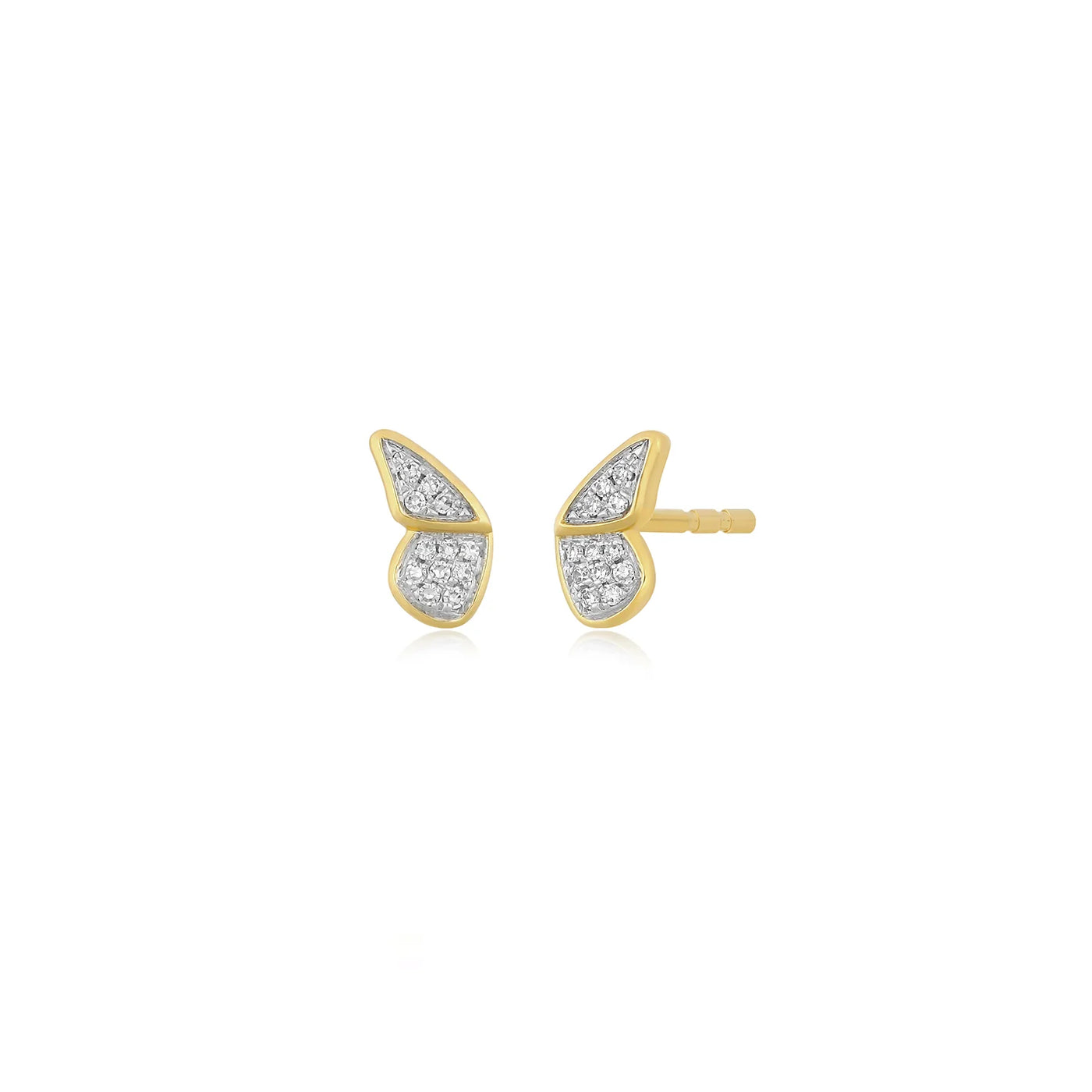 Diamond Flutter Stud Earrings